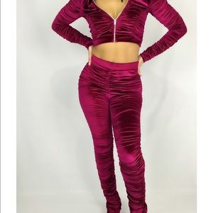 Plush Cranberry jogger